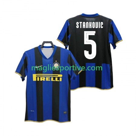 Completo Calcio Inter Milan STANKOVIC 5 Champions League 2008 2009 Retro Divisa Prima